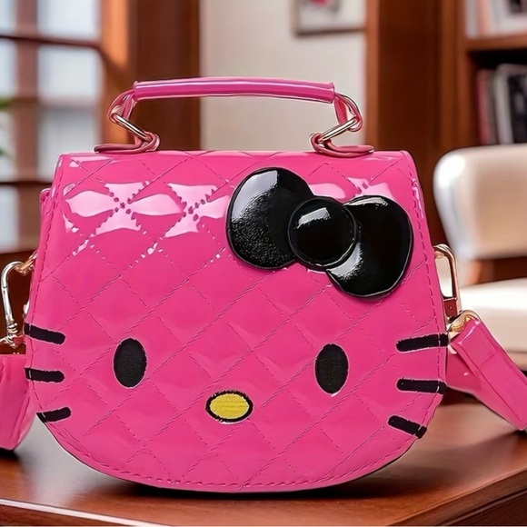 Sanrio Hello Kitty Dark Pink Crossbody Bag - Picture 2 of 11